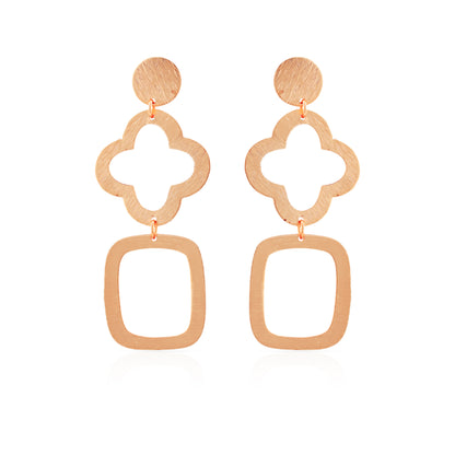 Floral Square Stud Earrings