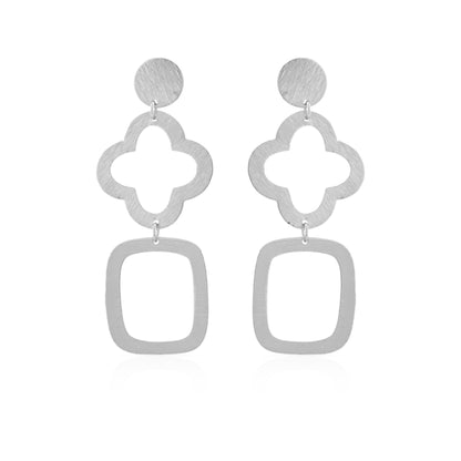 Floral Square Stud Earrings