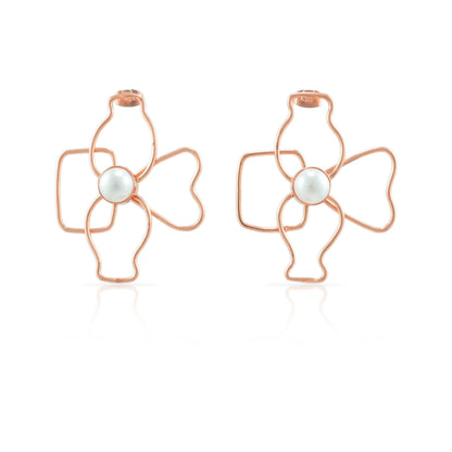 Flowerette Pearl Stud Earrings