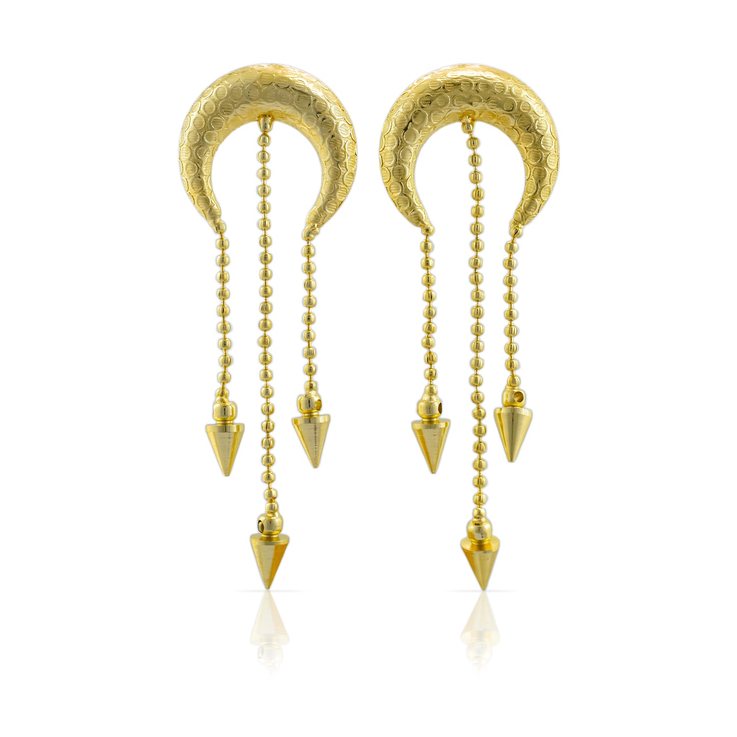 Crescent Tassels Stud Earrings