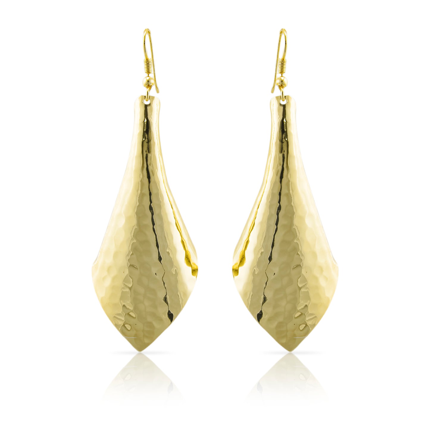 Hammered Cone Hook Earrings