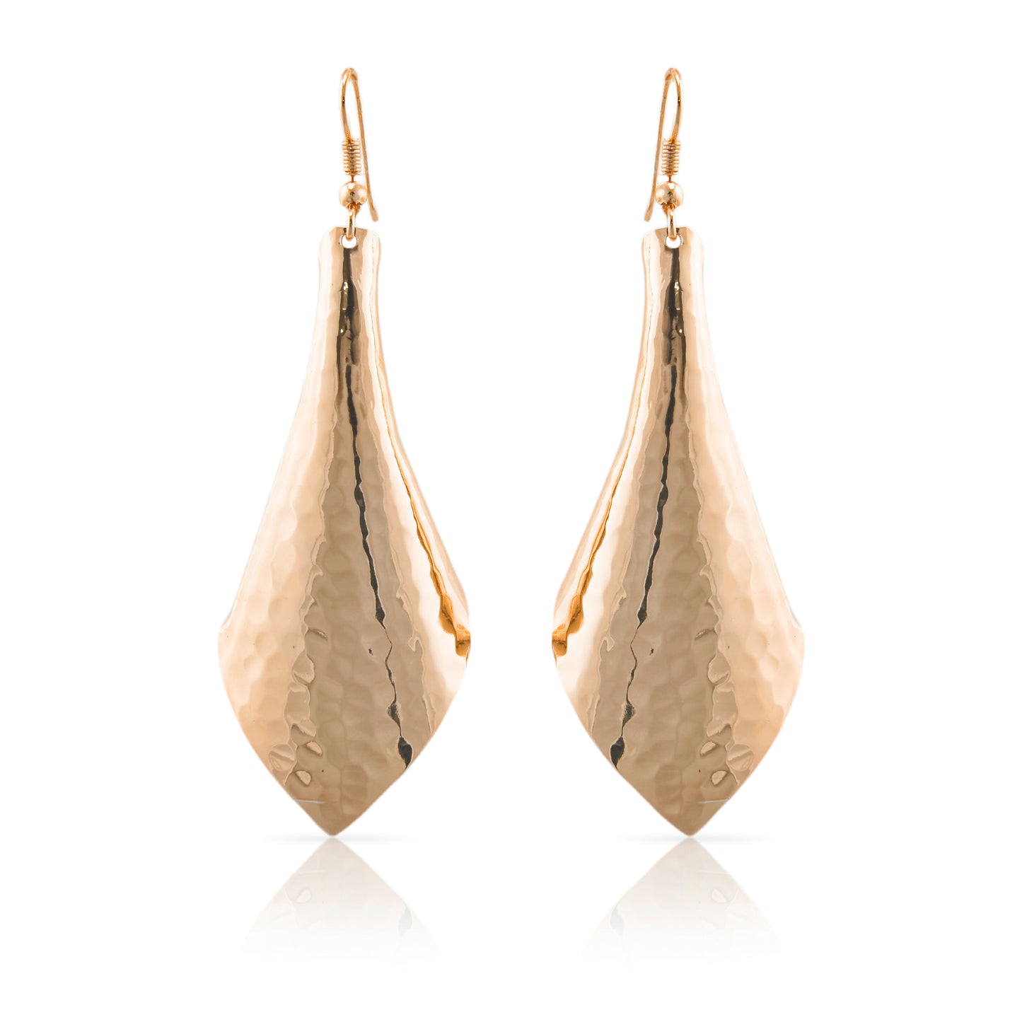 Hammered Cone Hook Earrings