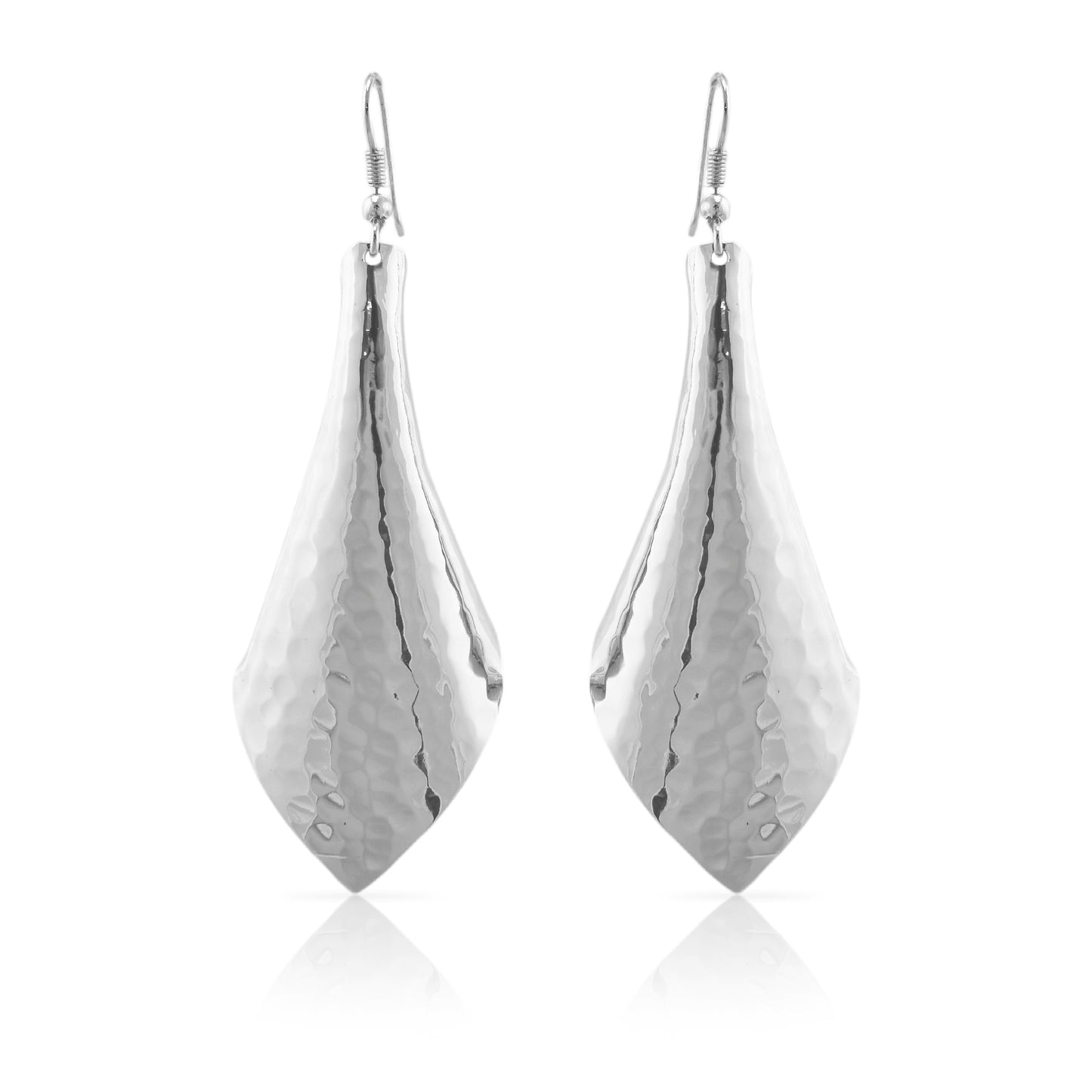 Hammered Cone Hook Earrings