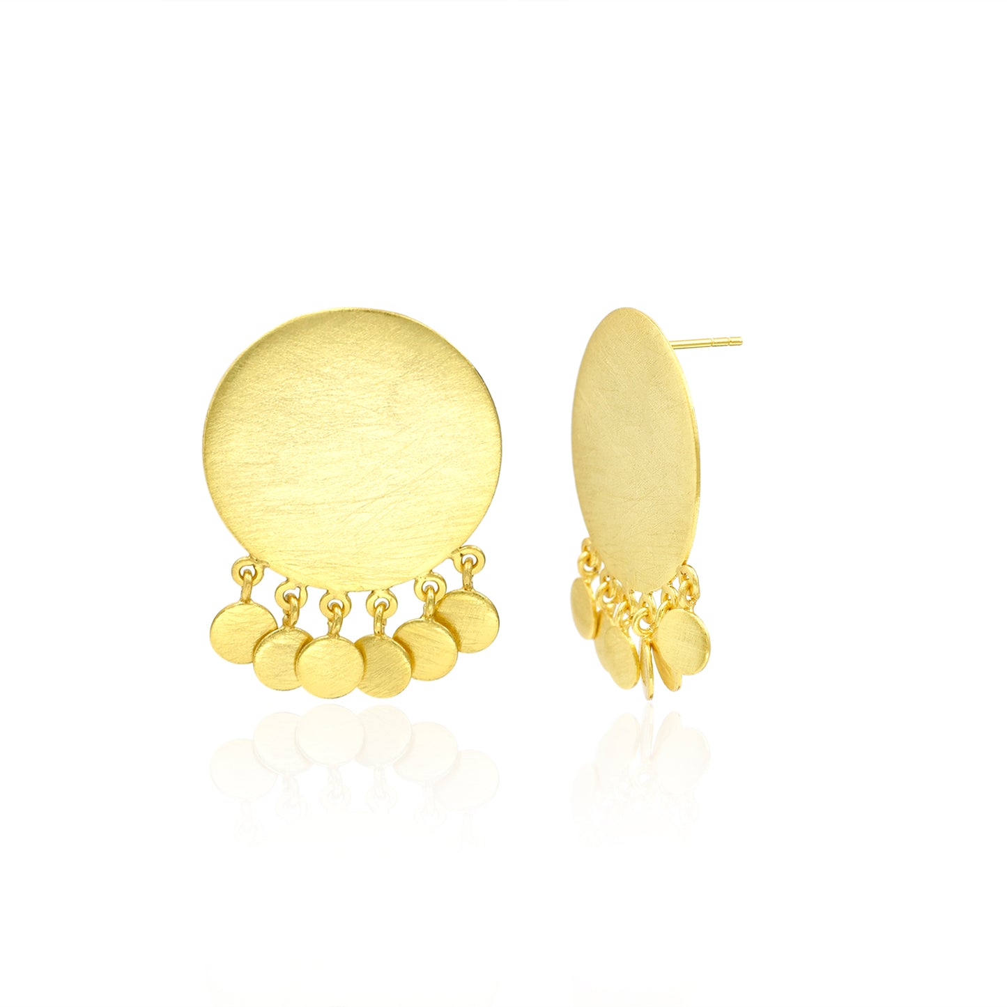 Circle Blossom Stud Earrings