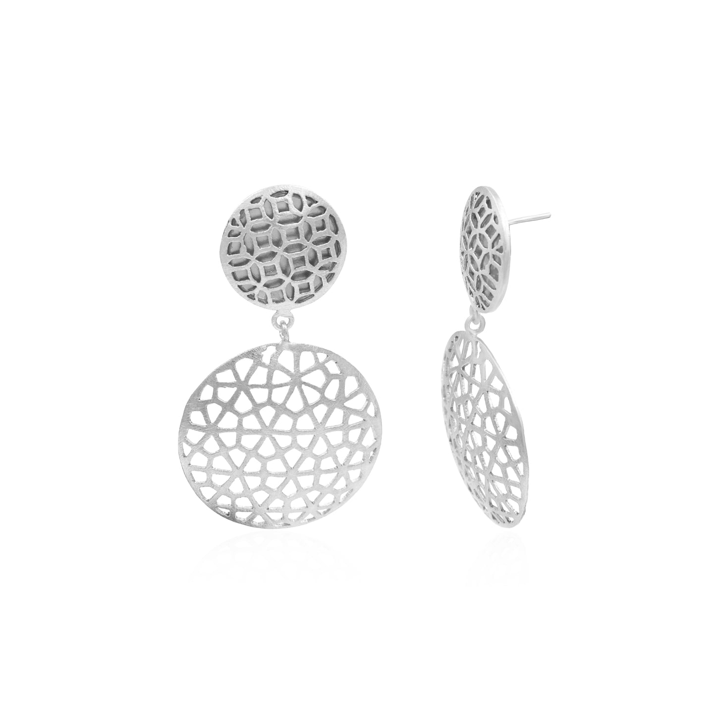 Circular Ancient Windows Stud Earrings