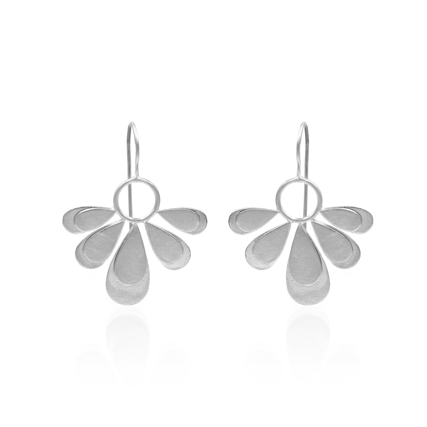 Floral Burst Hook Earrings