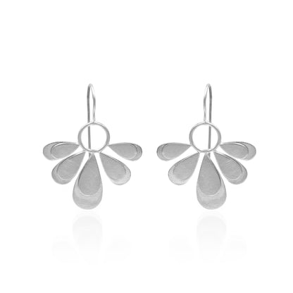 Floral Burst Hook Earrings