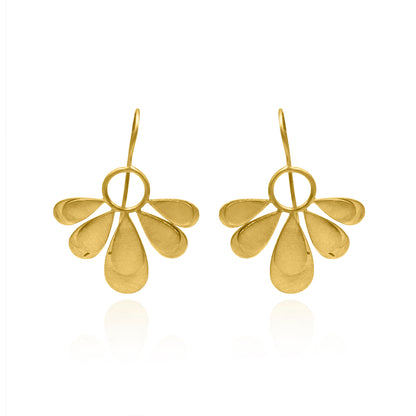 Floral Burst Hook Earrings