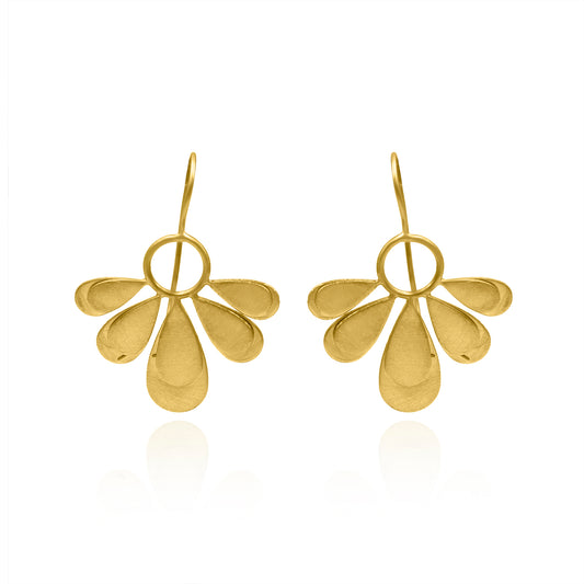 Floral Burst Hook Earrings