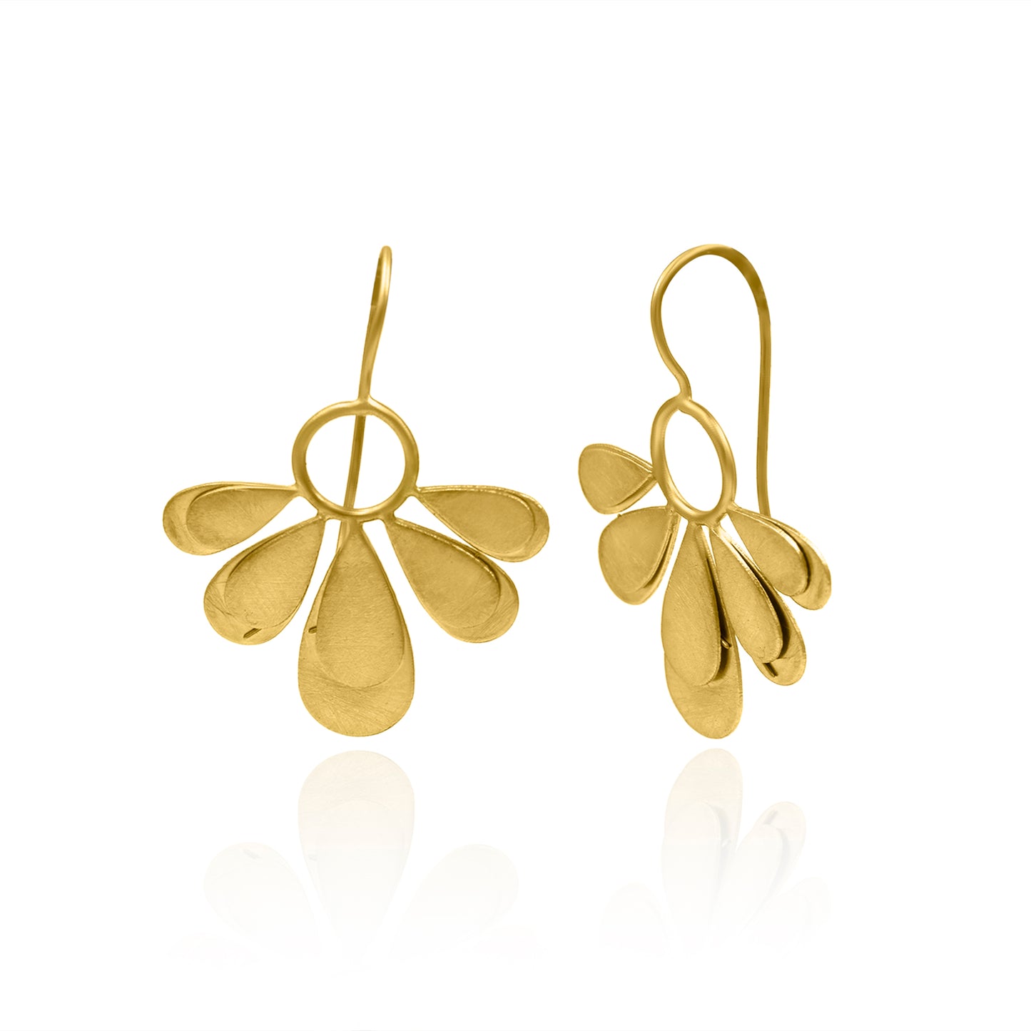 Floral Burst Hook Earrings