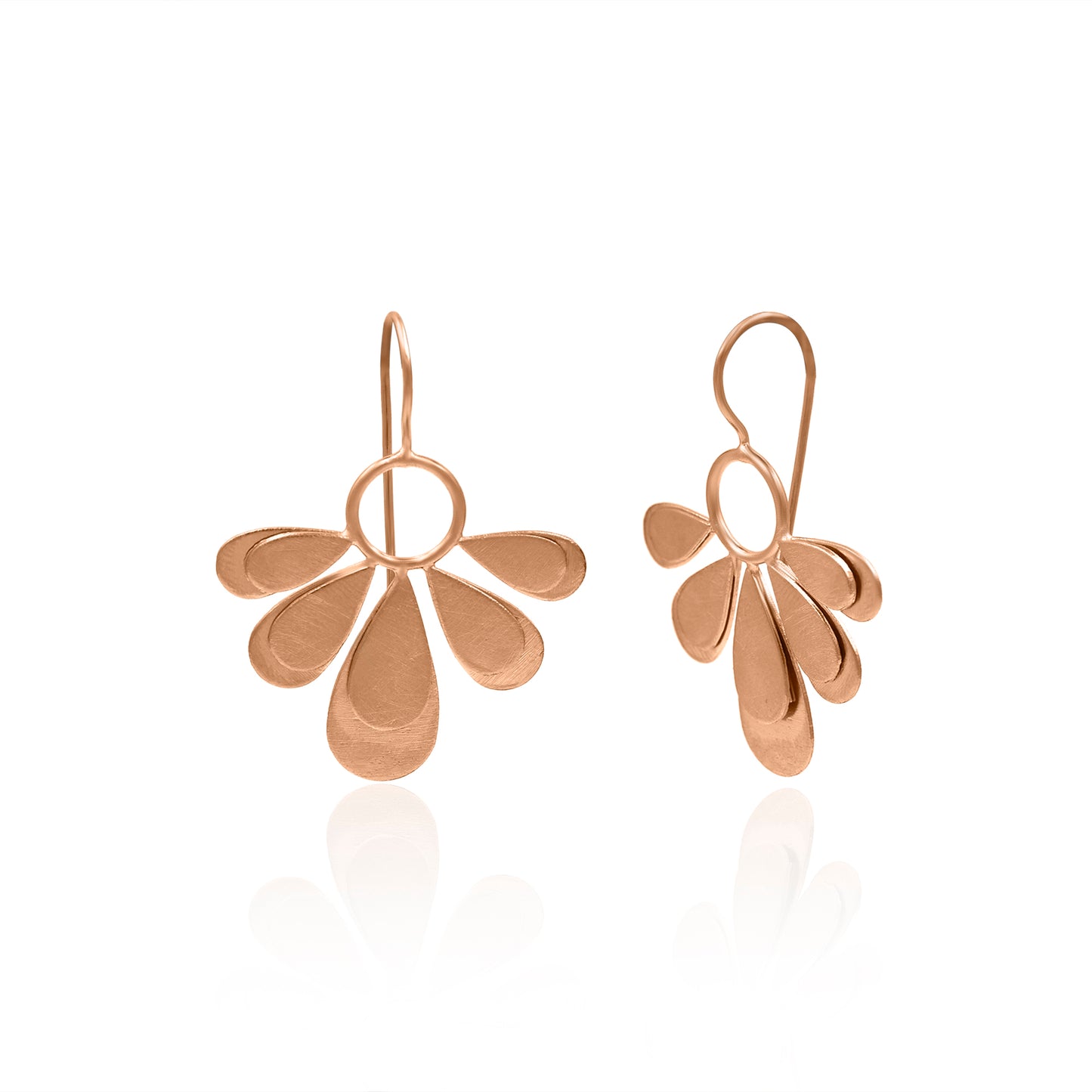 Floral Burst Hook Earrings