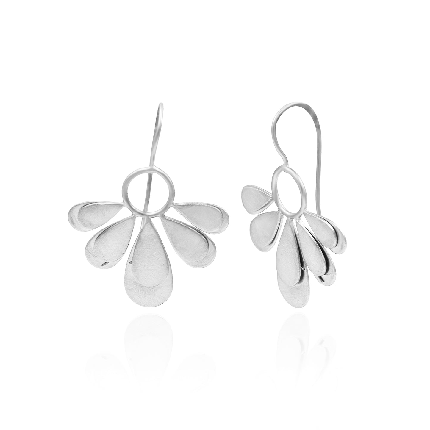 Floral Burst Hook Earrings