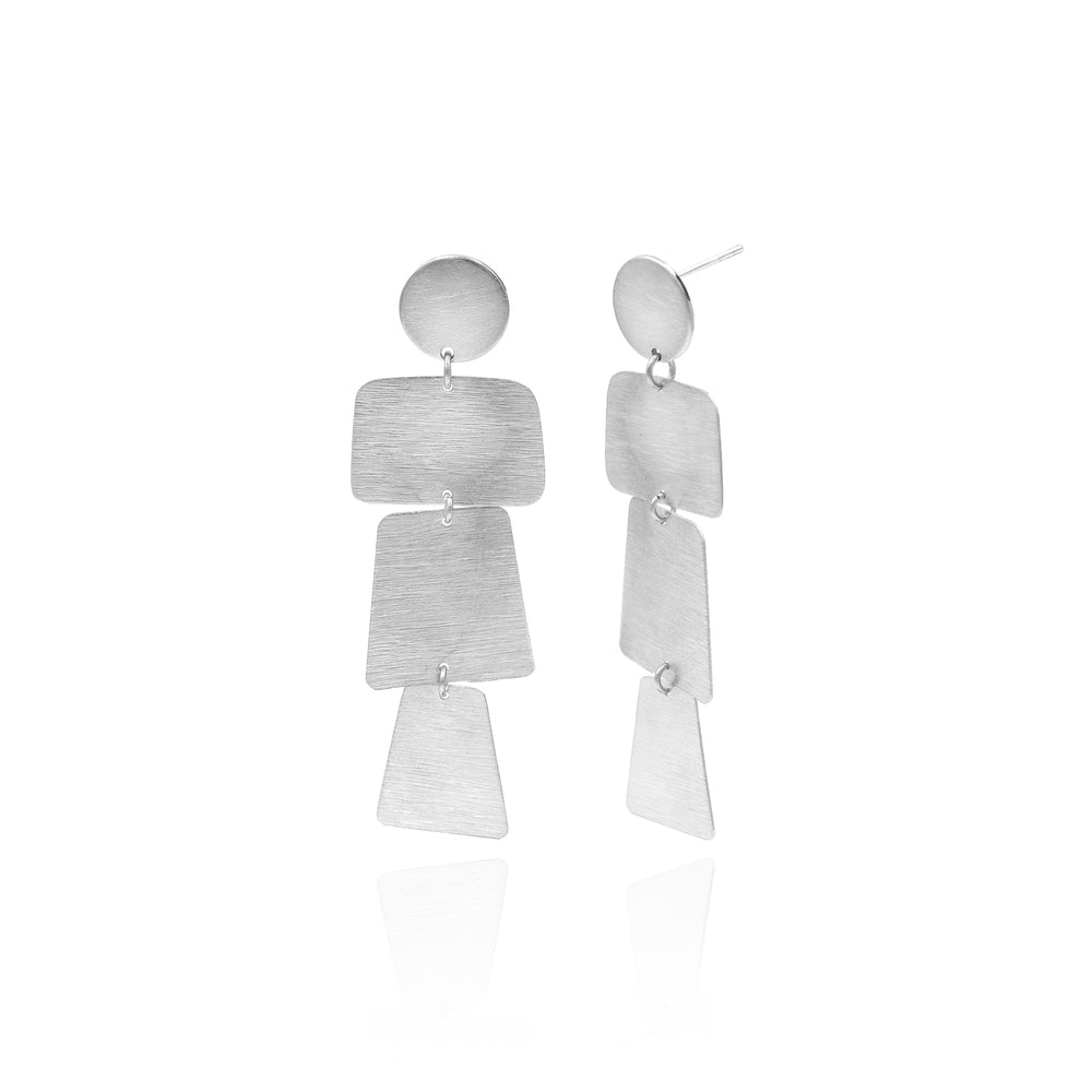 Trails Of Square Stud Earrings