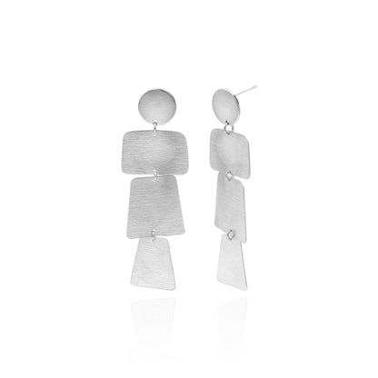 Trails Of Square Stud Earrings