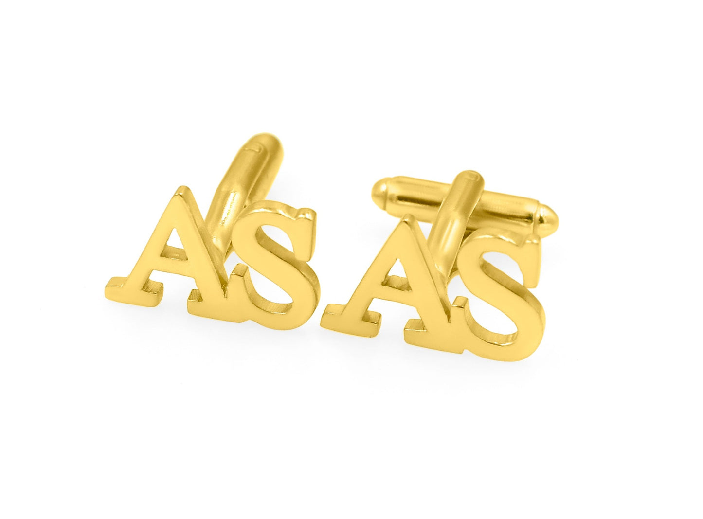 Letters AS Initial Cufflinks