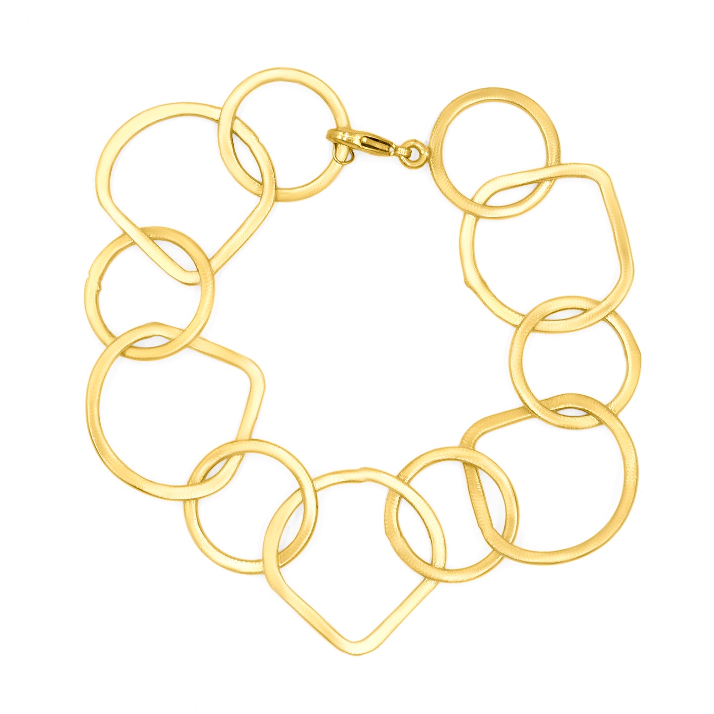 Lock Within Circles Chain Bracelet