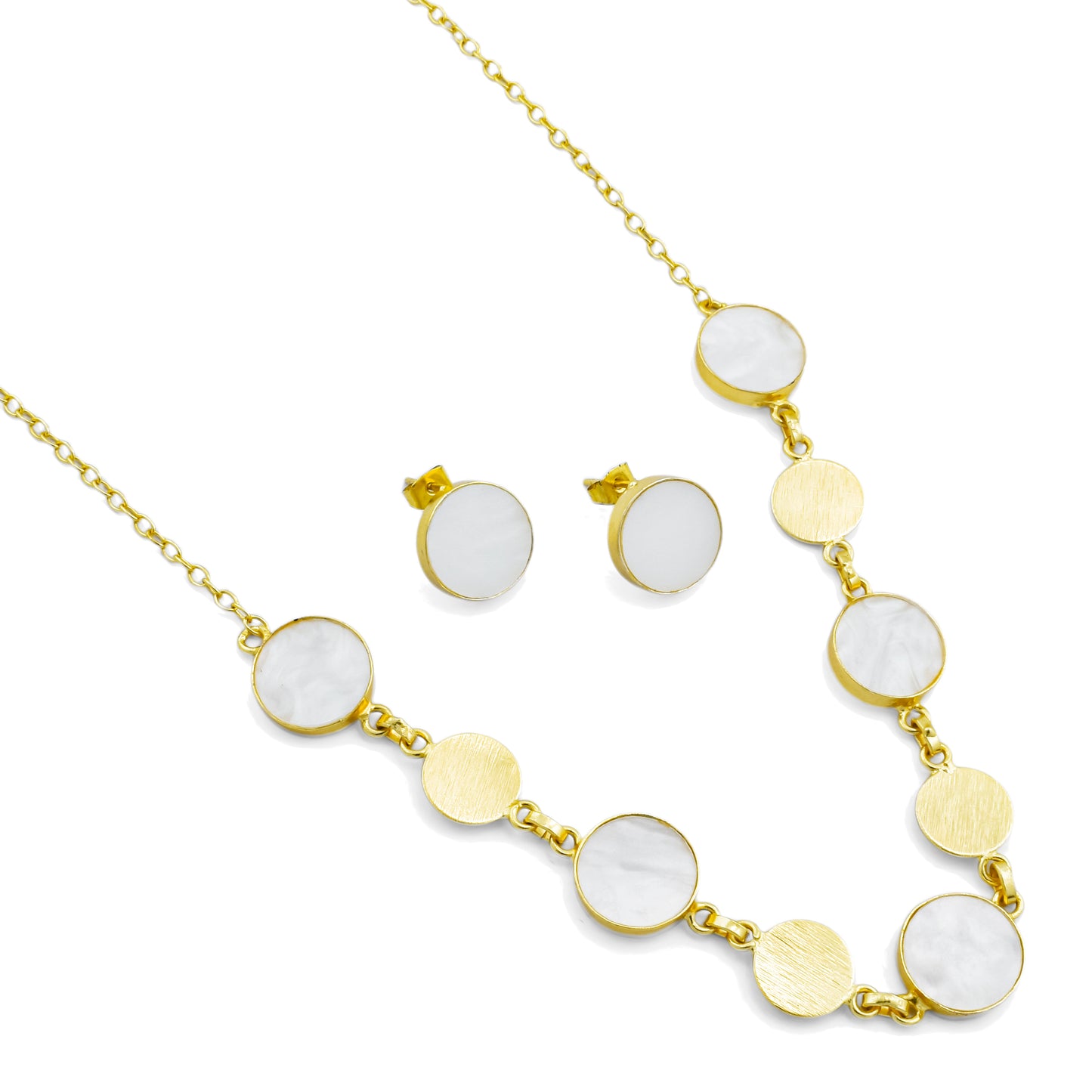 Mother Of Pearl Necklace Set