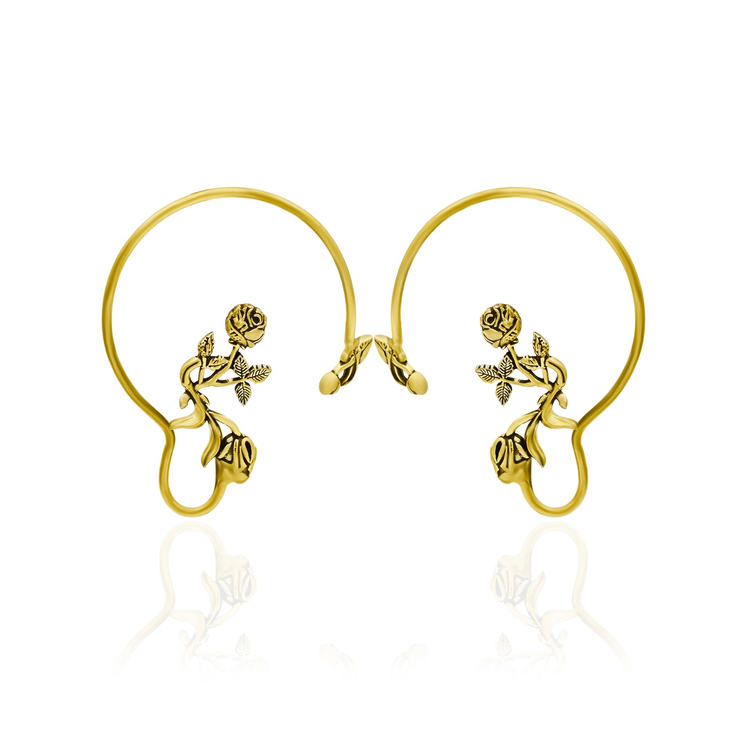 Rose Ear Cuff Climber Earrings