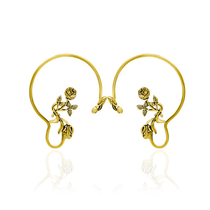 Rose Ear Cuff Climber Earrings