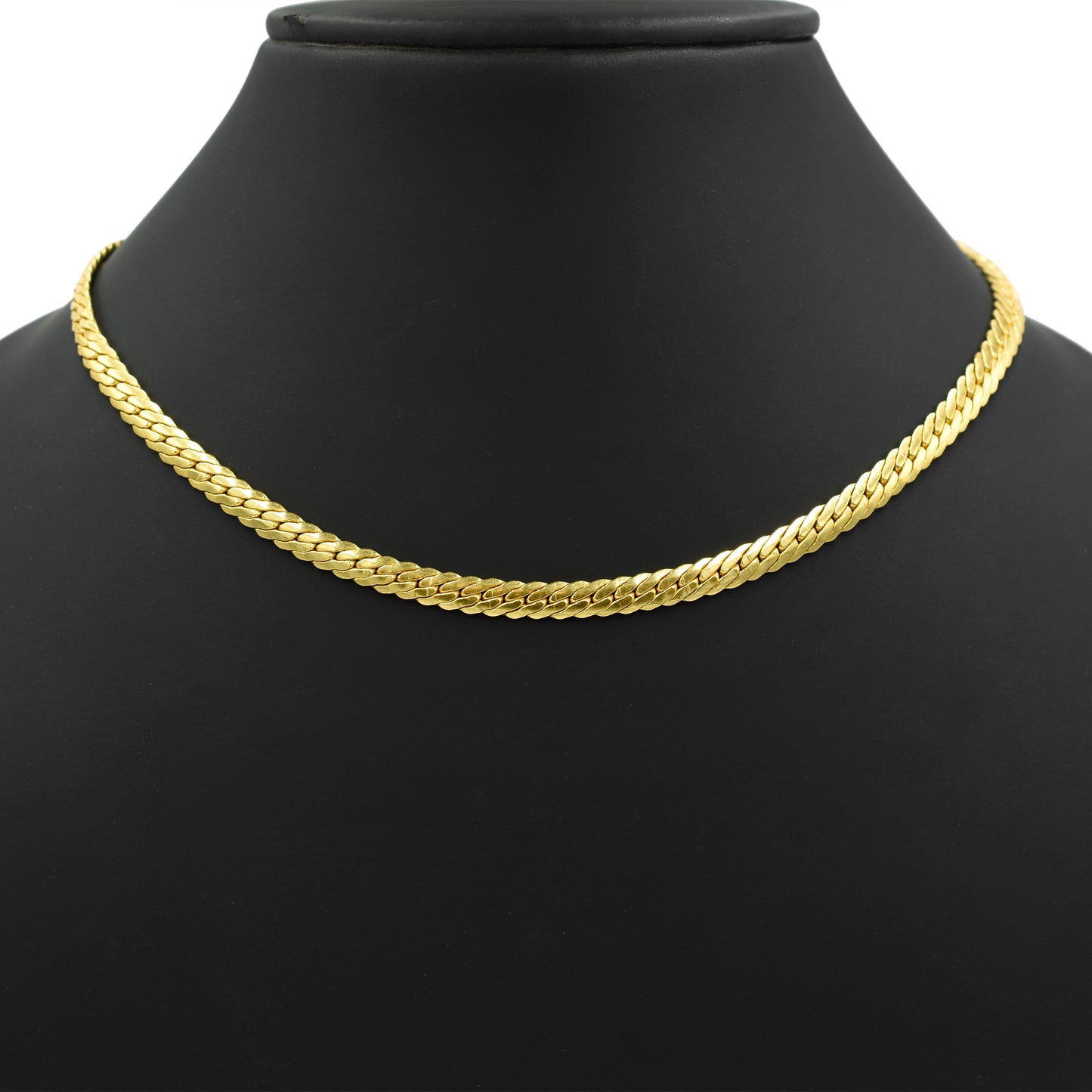 Textured Flat Curb Chain Necklace