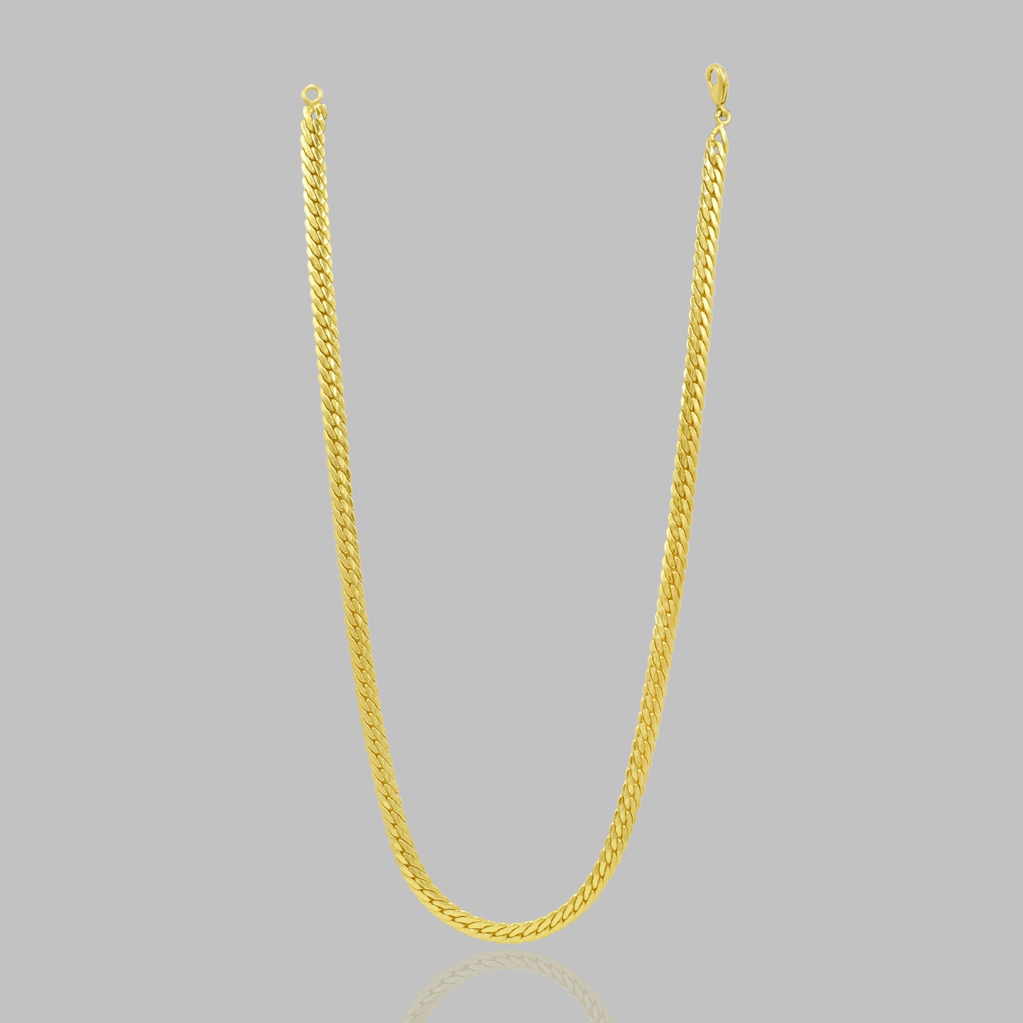 Textured Flat Curb Chain Necklace