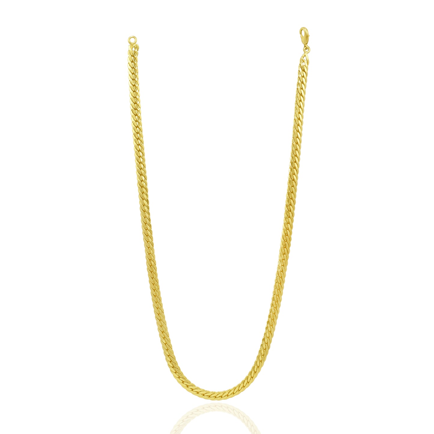 Textured Flat Curb Chain Necklace