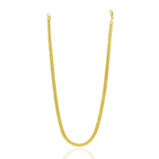 Textured Flat Curb Chain Necklace