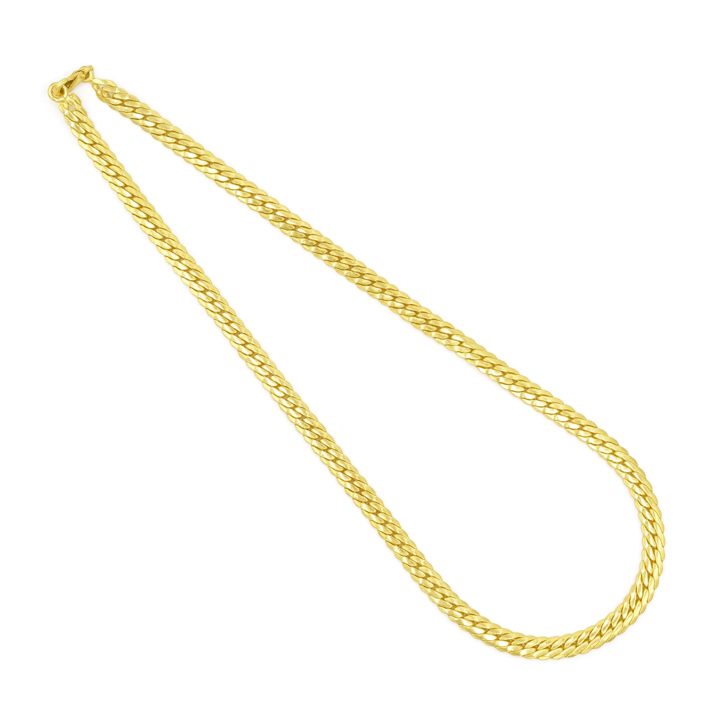 Textured Flat Curb Chain Necklace