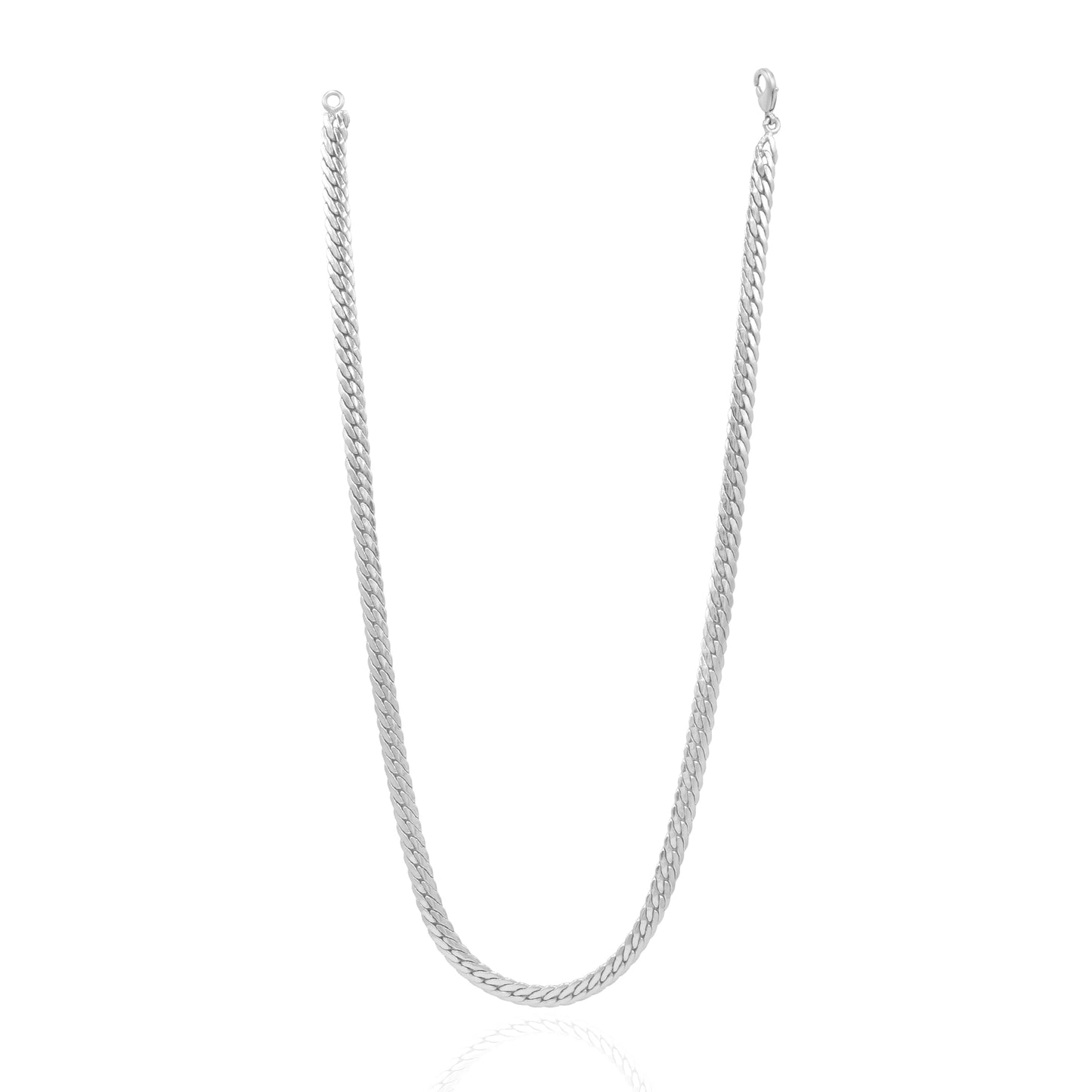 Textured Flat Curb Chain Necklace