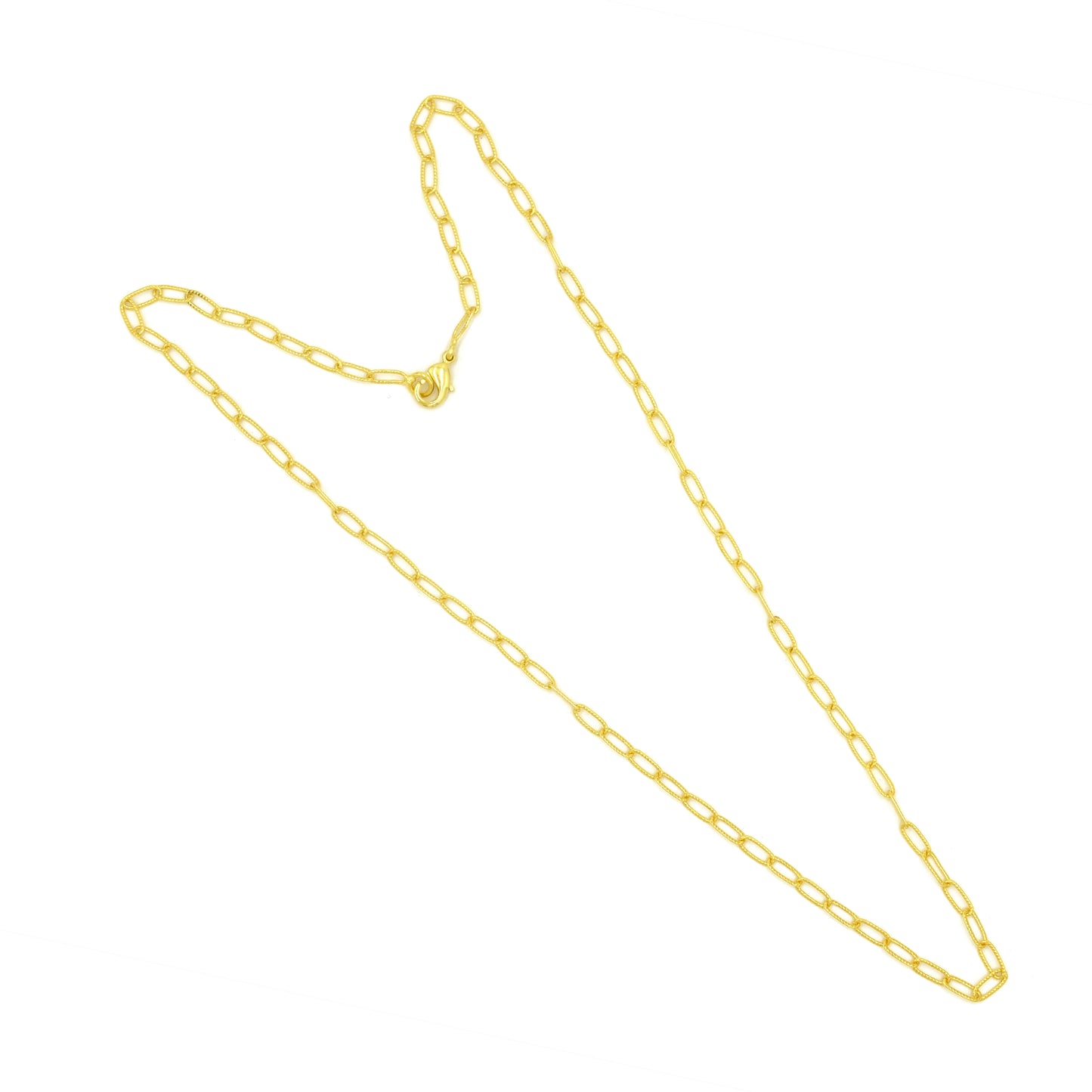 Textured Paperclip Chain Necklace