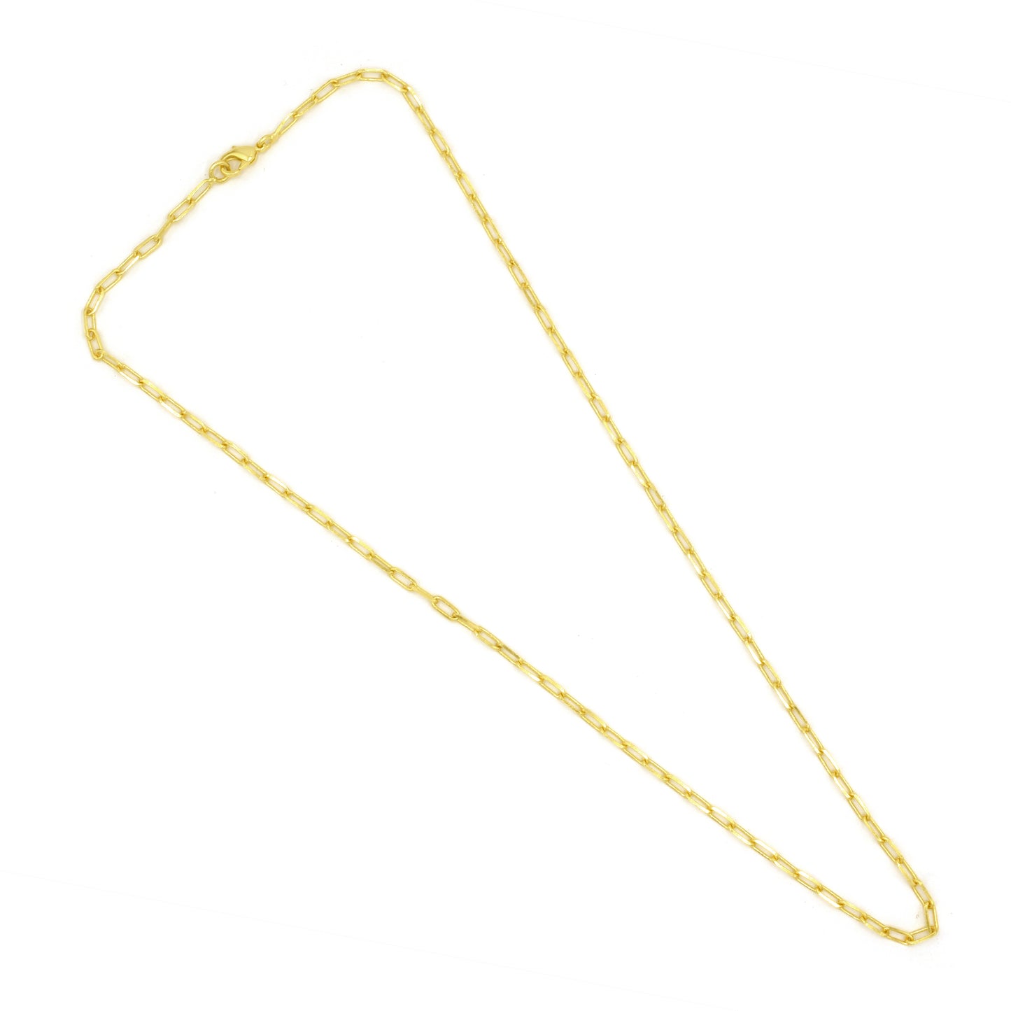 Tiny Paperclip Chain Necklace