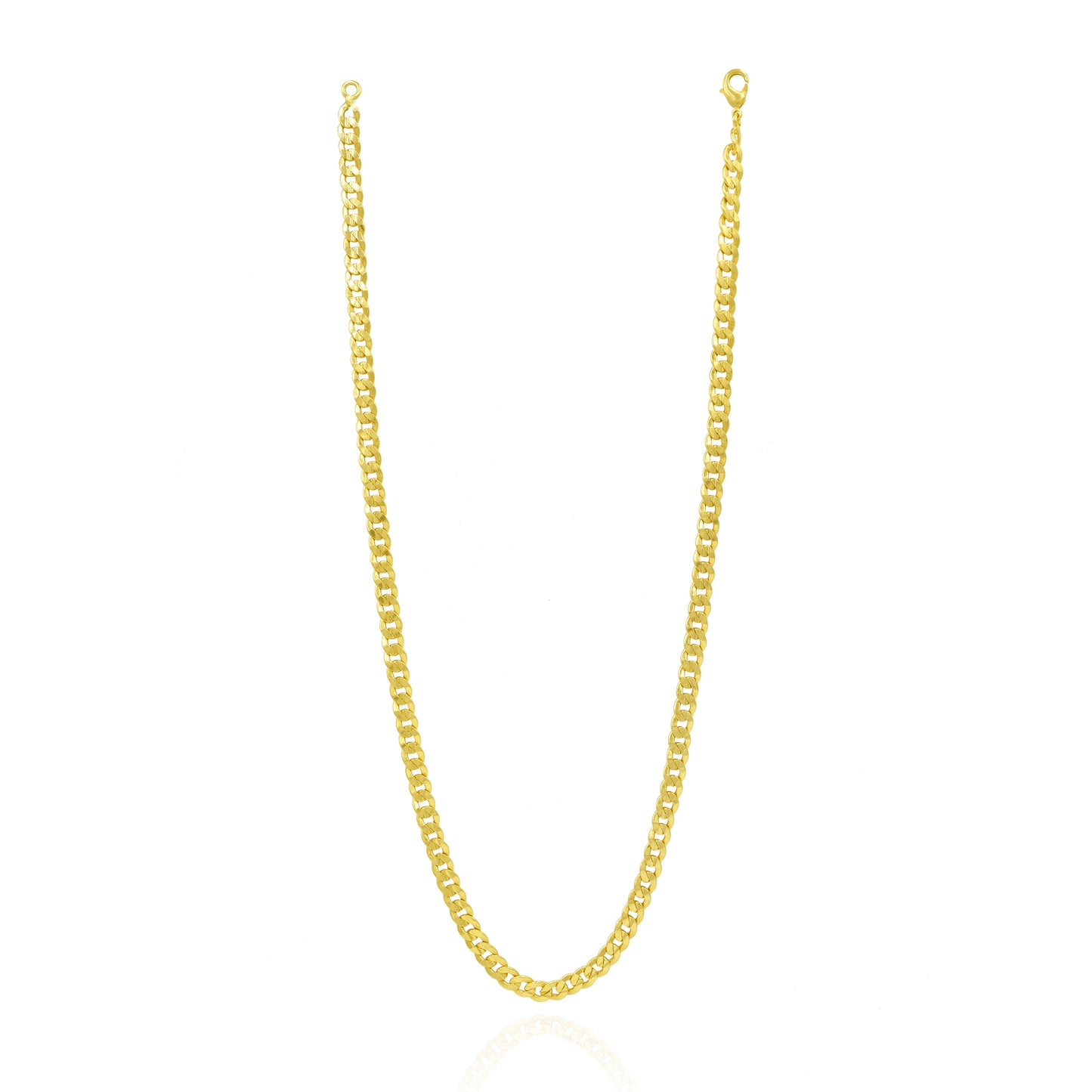 Textured Flat Curb Chain Necklace