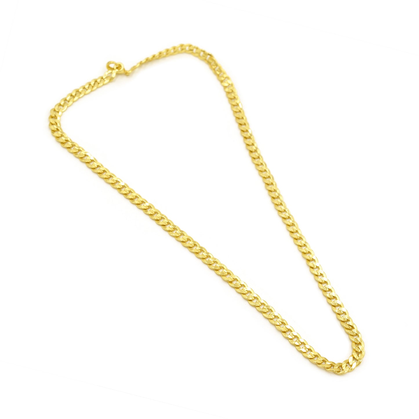 Textured Flat Curb Chain Necklace