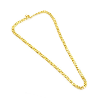 Textured Flat Curb Chain Necklace