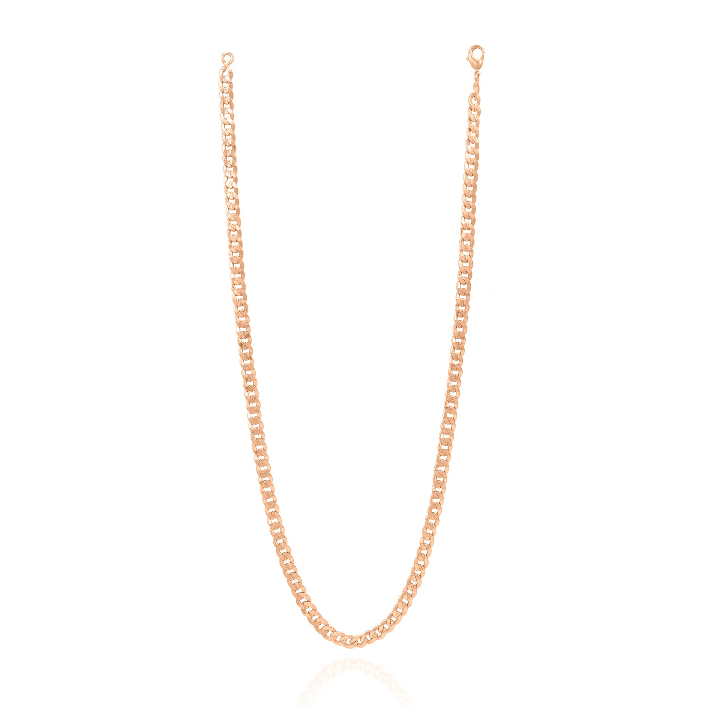 Textured Flat Curb Chain Necklace