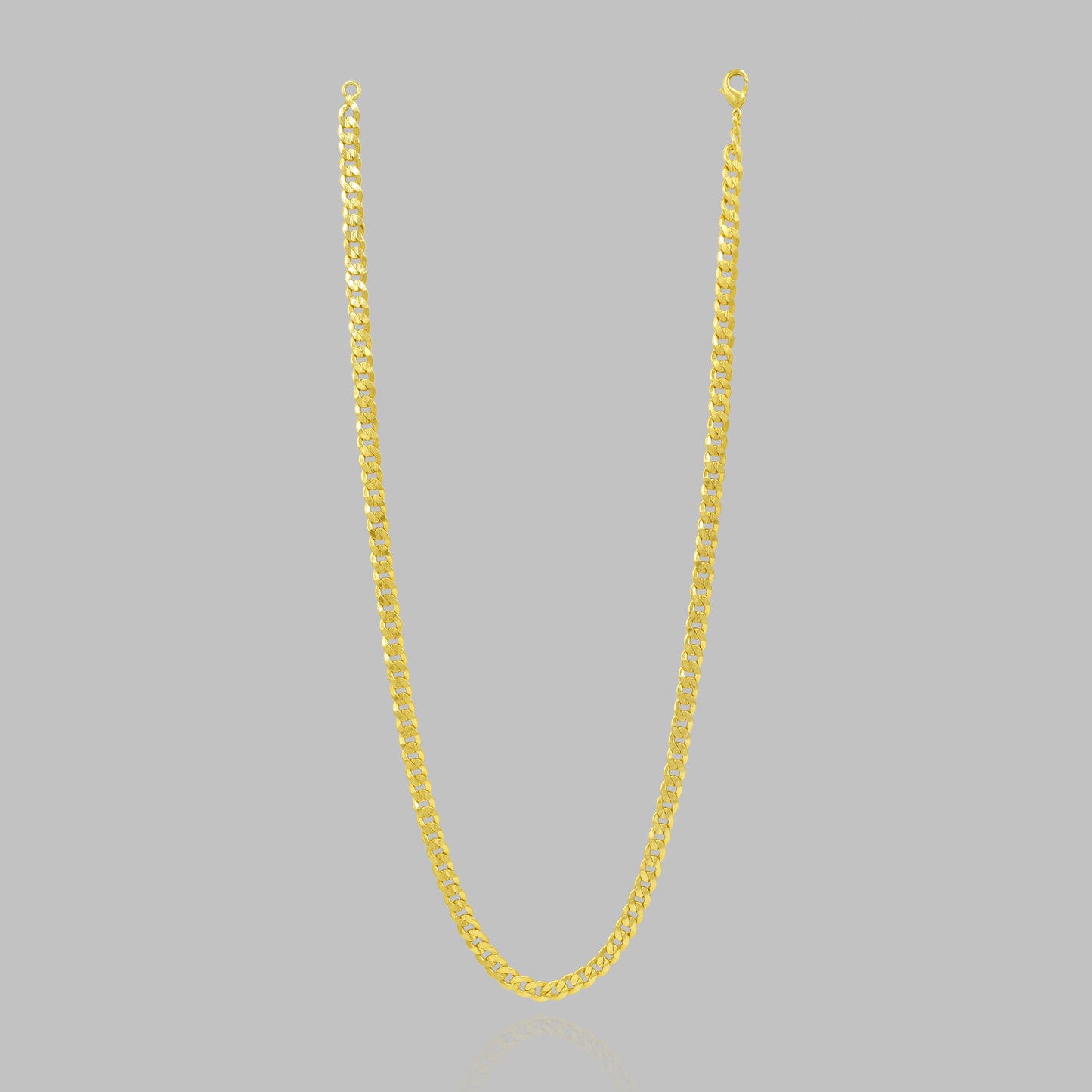 Textured Flat Curb Chain Necklace