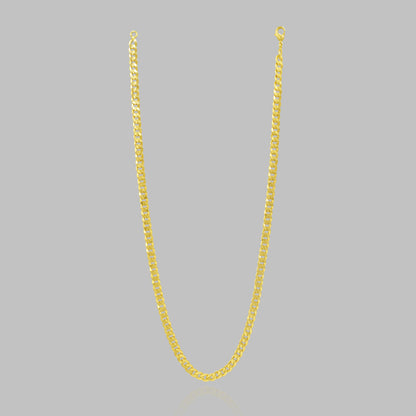 Textured Flat Curb Chain Necklace