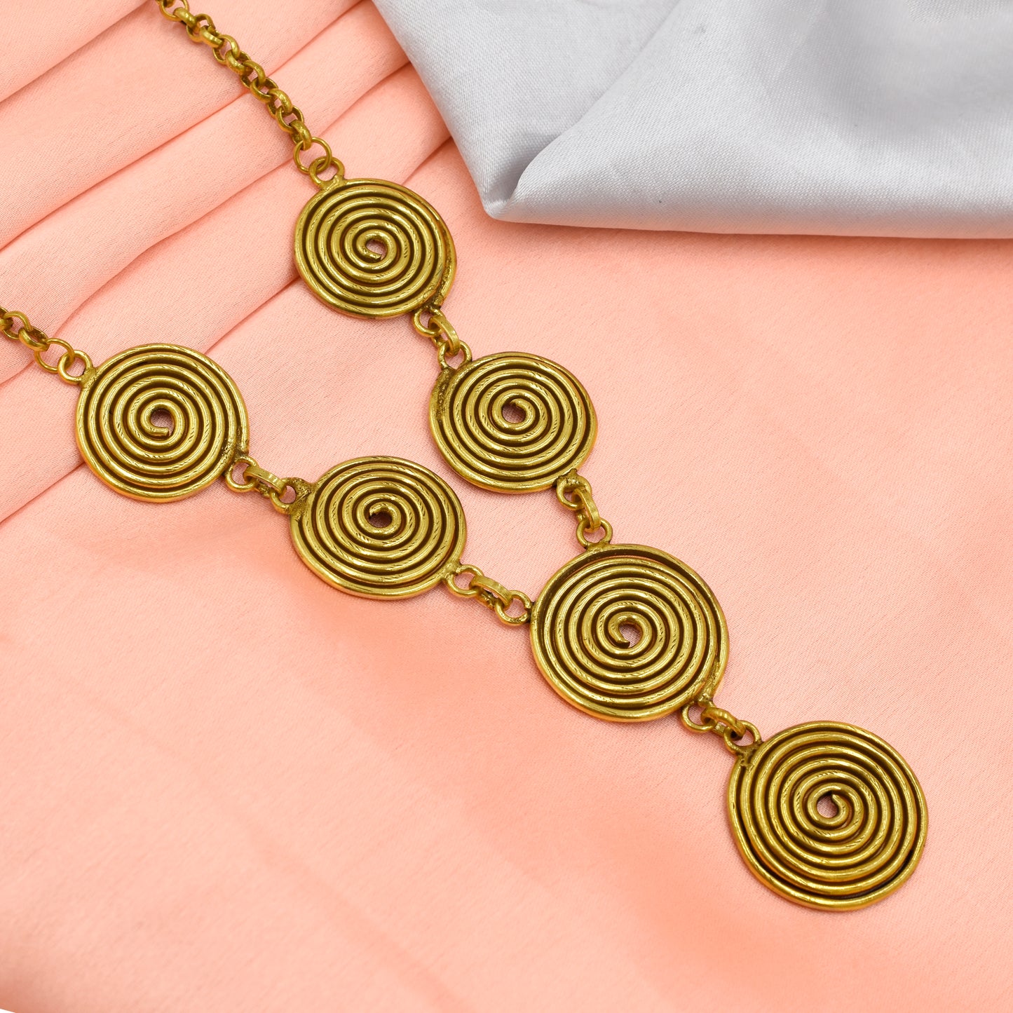 Spiral Drama Statement Necklace