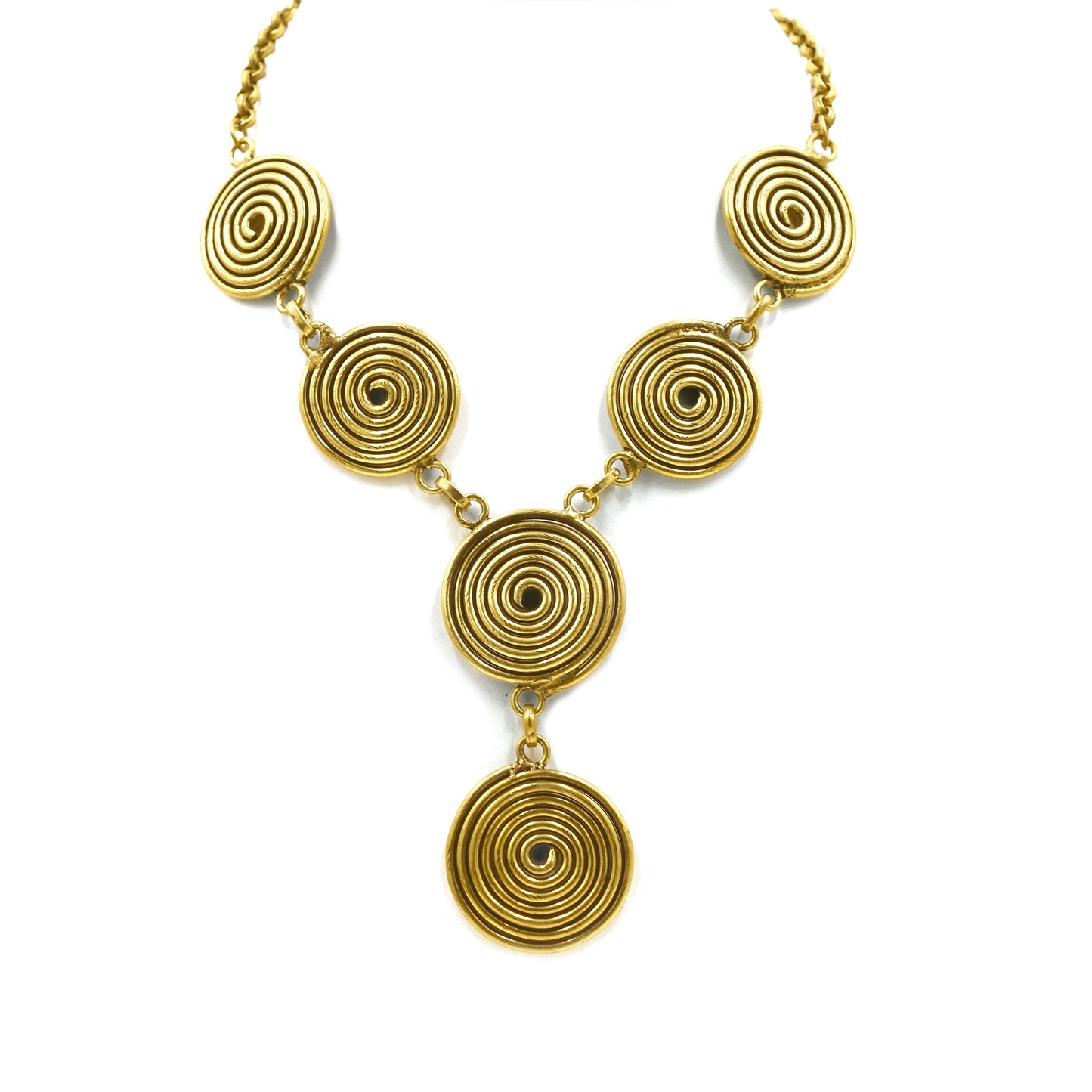 Spiral Drama Statement Necklace