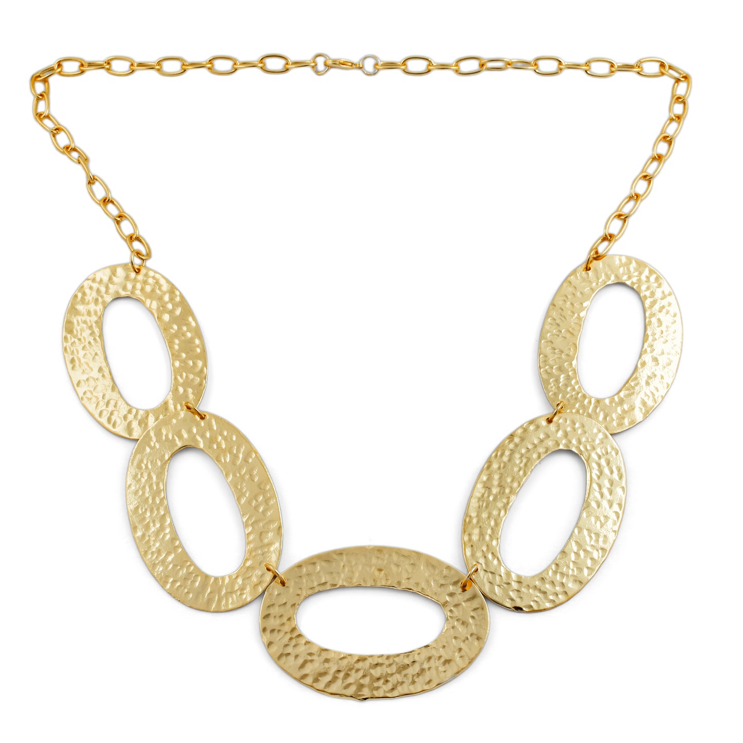 Oval Statement Chain Necklace