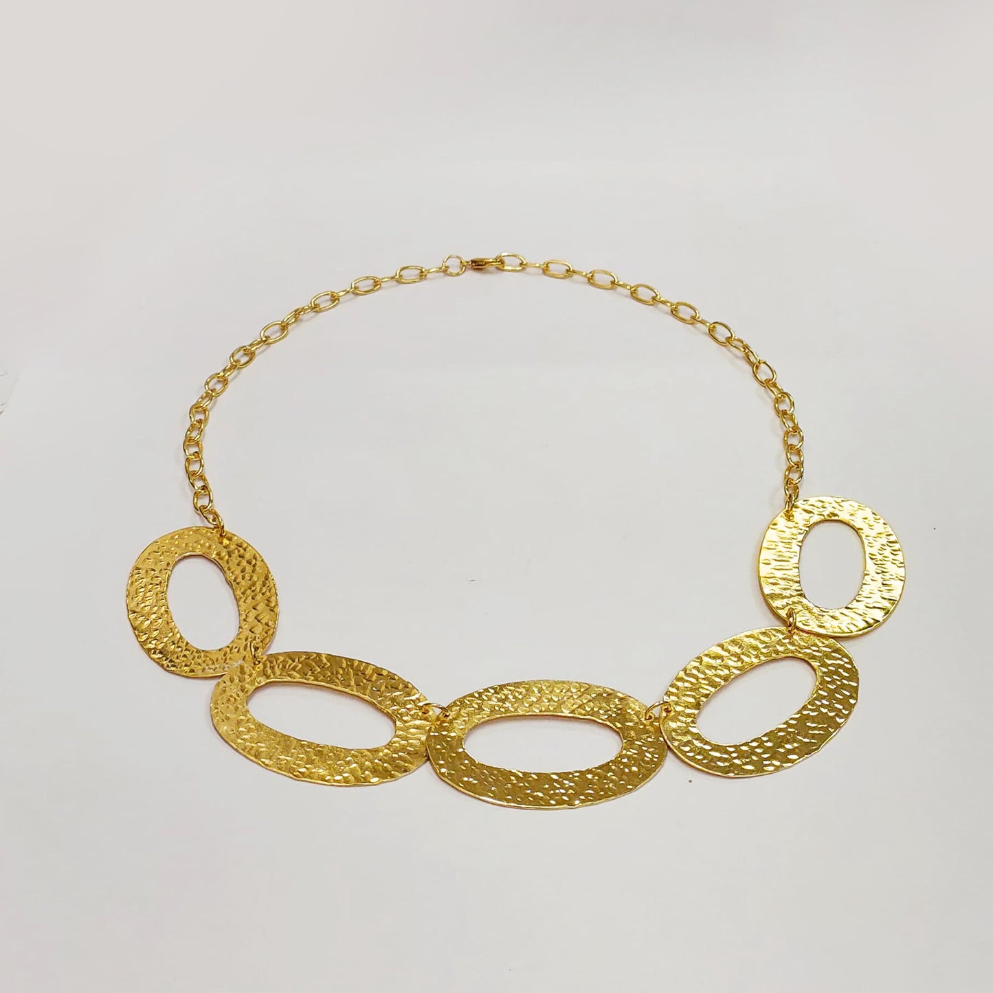 Oval Statement Chain Necklace