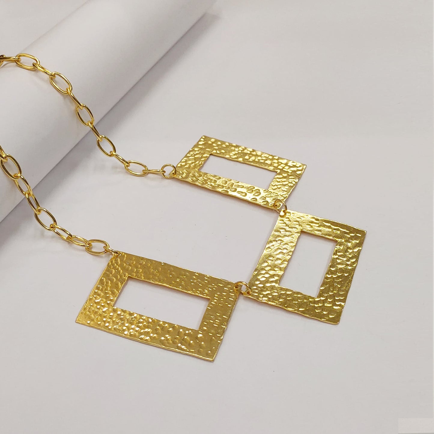 Square Statement Chain Necklace