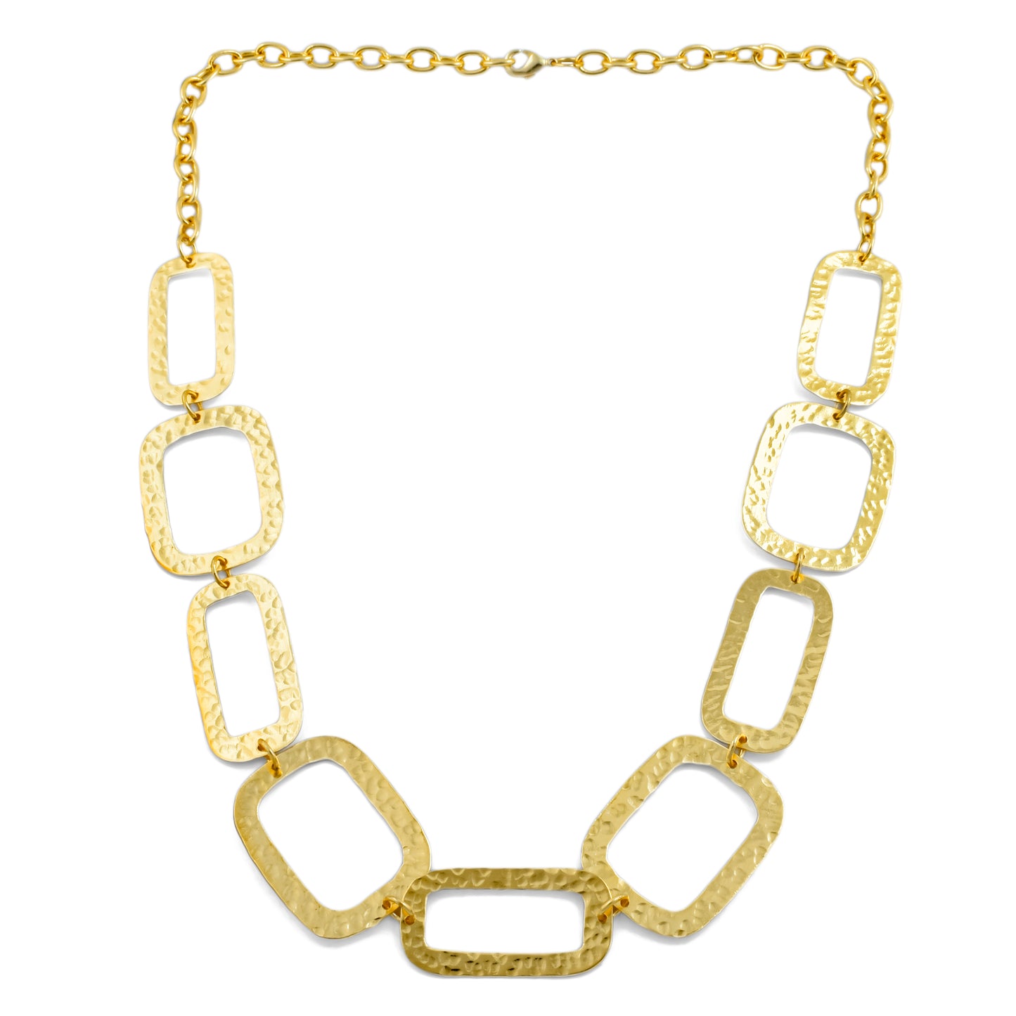 Rectangle Square Statement Chain Necklace