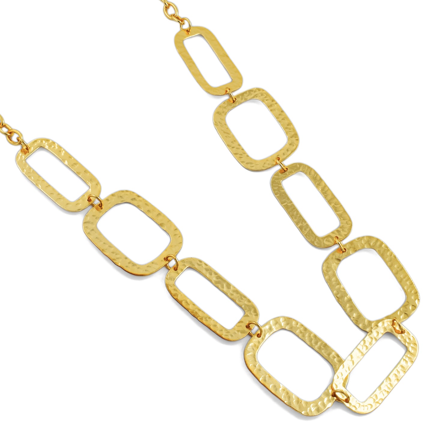 Rectangle Square Statement Chain Necklace