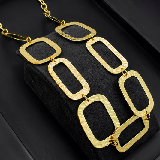 Rectangle Square Statement Chain Necklace