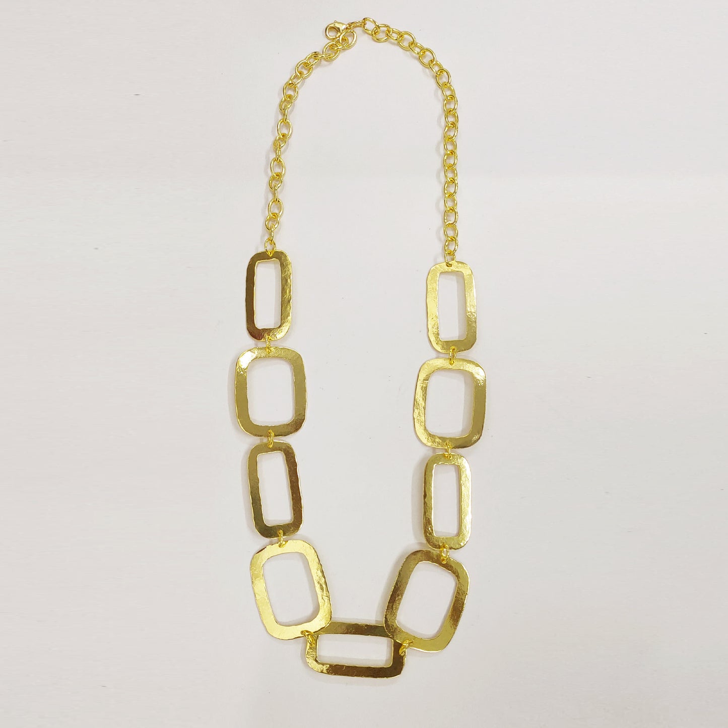 Rectangle Square Statement Chain Necklace