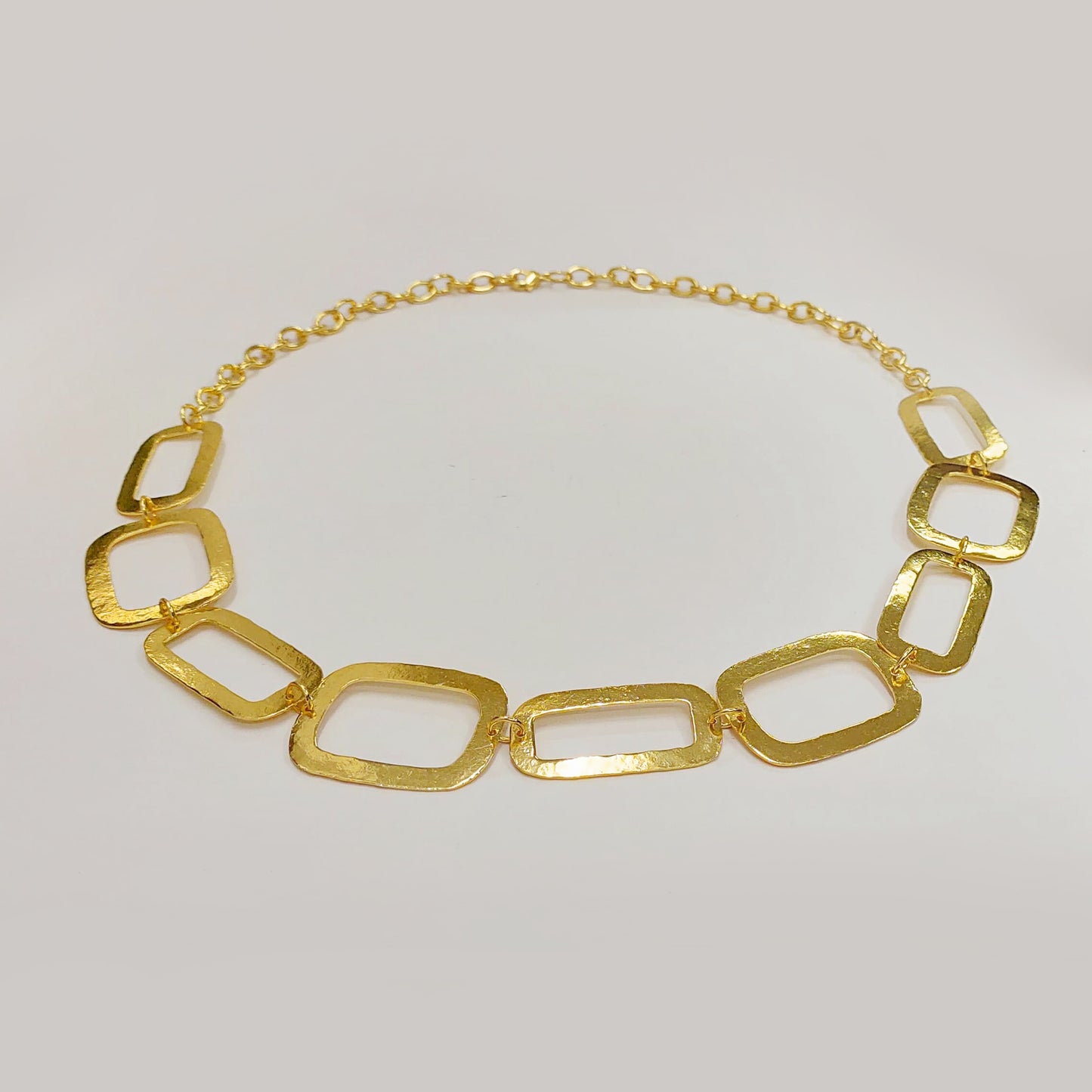 Rectangle Square Statement Chain Necklace