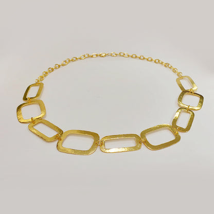 Rectangle Square Statement Chain Necklace
