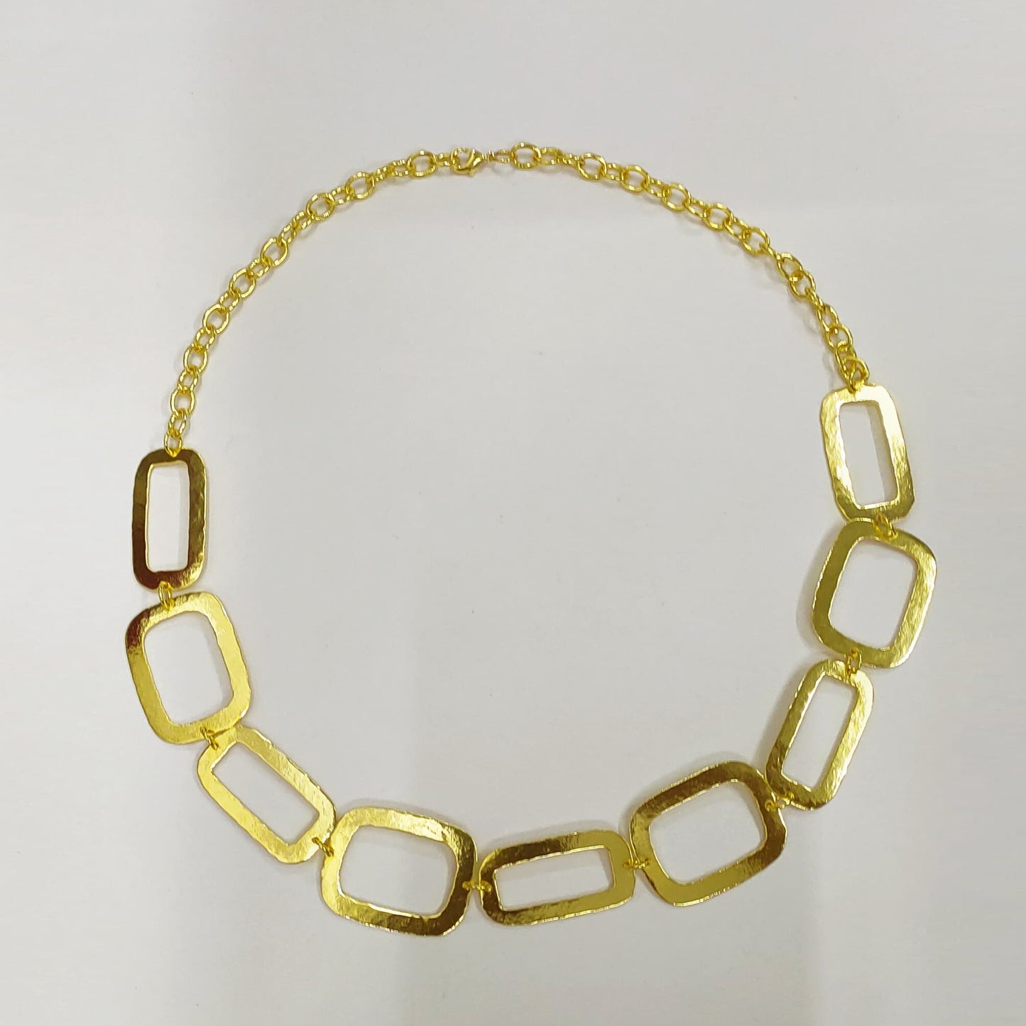 Rectangle Square Statement Chain Necklace