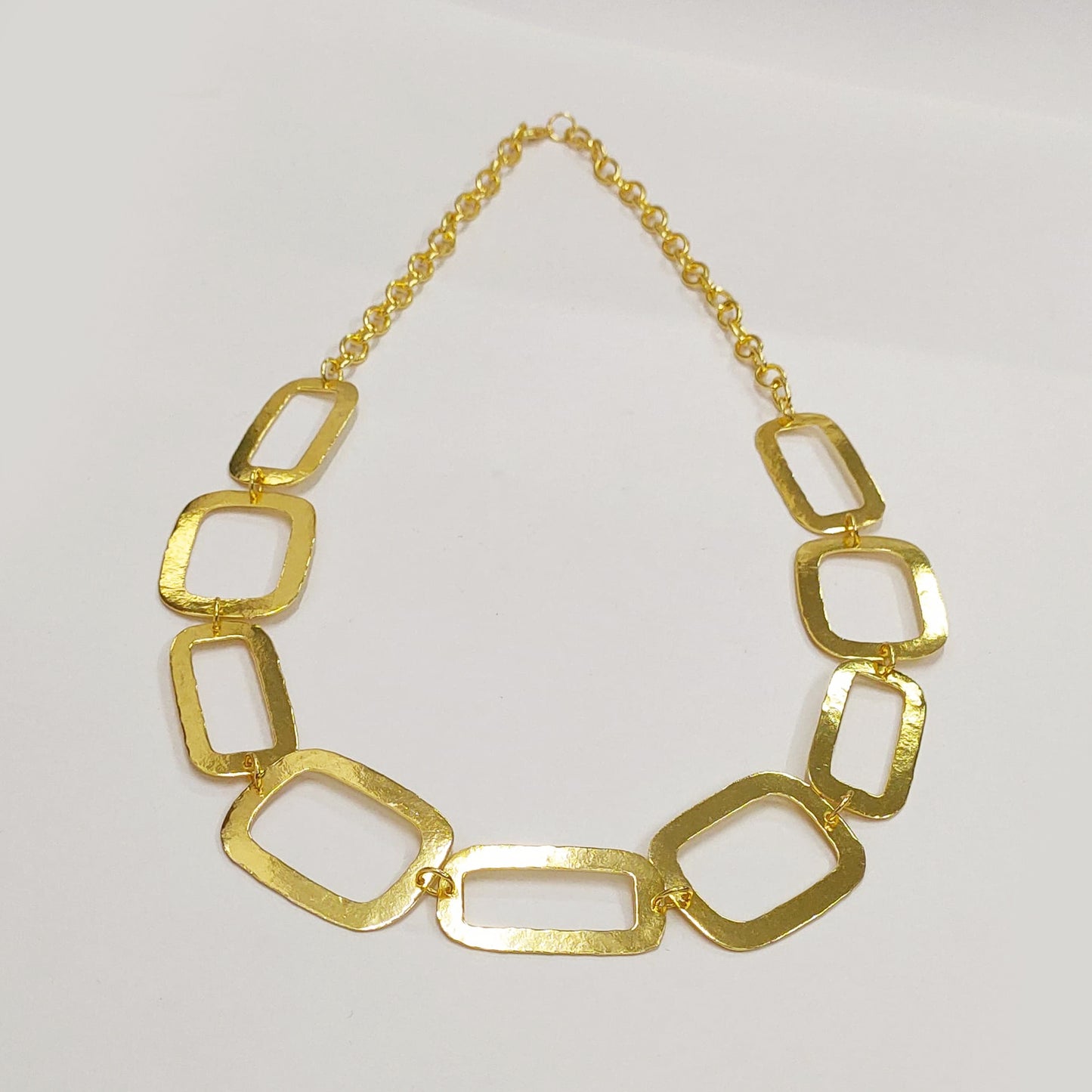 Rectangle Square Statement Chain Necklace